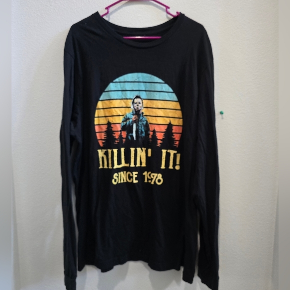 Black long sleeved t-shirt "killing it since 1978 size 2xl Halloween - Picture 1 of 3